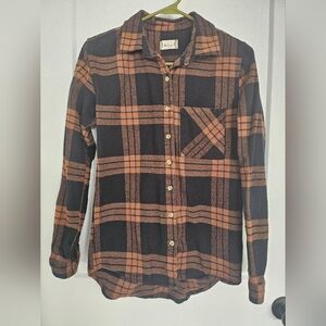Black and tan (brownish) flannel